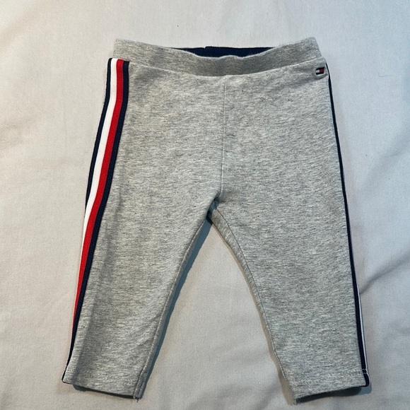 Tommy Hilfiger Gray and Red Sporty Leggings - Picture 1 of 3